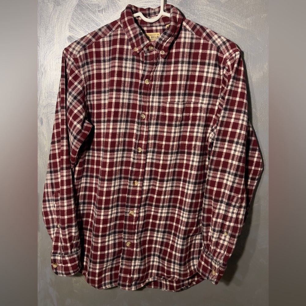 REDHEAD PLAID LONG SLEEVE BUTTON DOWN SHIRT